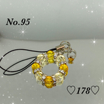 No.95   トパーズ×シトリン　11月誕生石　ストラップ