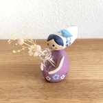 お花摘み子さん　紫ワンピース