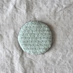 刺し子 コースター 麻の葉 グリーン