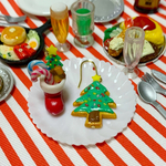クリスマスブーツとモミの木クッキーのピアス