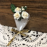 ミニチュア ばらの花束　ミニベア、ドールにも！