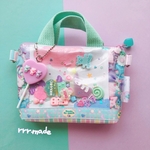 [ﾐﾆﾐﾆサイズ]シャカシャカ ♡ ファスナー付きトート