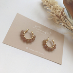 ストロベリークォーツ🍓天然石フープピアス