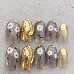 no3:アンティークフラワー　ネイルチップ