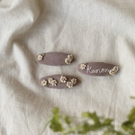 ❁ 再販 ❁ 小花の刺繍パッチンピン