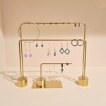 【門型 穴ありver.】ピアススタンド 2本 真鍮製 ネックレスにも ハンドメイド  アクセサリー kmetal