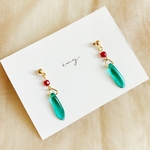 【再販x120】✧魔法使いのエメラルドピアス・イヤリング✧ ミニピアス　