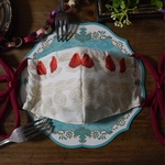 【顔面ケーキ・水色】マスク　