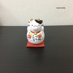 【再入荷】キラキラ丑牛の置物（起き上がり丑）