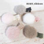 !!NEW!! ふわふわプードルファー♡ベビーヘアクリップ♡