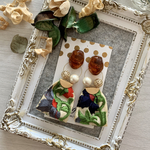 刺繍リボンタッセル＊秋冬大振りピアス