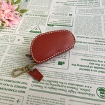 本革手縫い   足型  スマートキーケース   レッド
