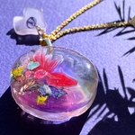  花の楽園〜花影の金魚（ネックレス）