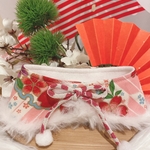 うさぎ♡お正月＊和柄ケープ♡ピンクさくら