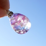 雲レジン☆凍てつく海と高いお空☆黄昏時☆空たまご①☆チェーン