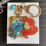 プリンセス　レジン　キーホルダー　人魚姫