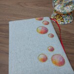 刺繍ブックカバー あわ