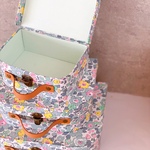 ◆訳あり◆海外限定リバティ☆カルトナージュのトランク☆Betsy/Ｌサイズ
