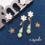 雪の結晶とスノーマンのゆらゆらロングアクセサリー❄️