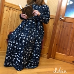 マーガレットのコーデュロイギャザーワンピース