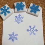 SALE!　雪の結晶はんこ　３個セット（送料無料）