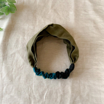 【ふわとろダブルガーゼ】ツイスト ヘアバンド/カーキ【くが屋】