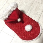 着せやすい！犬服クリスマスサンタコート