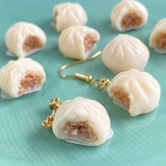 肉まんのピアス＊イヤリング＊フェイクフード＊食べ物
