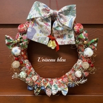 リバティボンボンクリスマスリース🎄