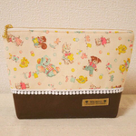 [ a様 専用　オーダー品]　レトロアニマル柄ポーチ　みんなで楽しくお洗濯♪