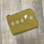 手刺繍 とりたち の マルチポーチ » マスタード