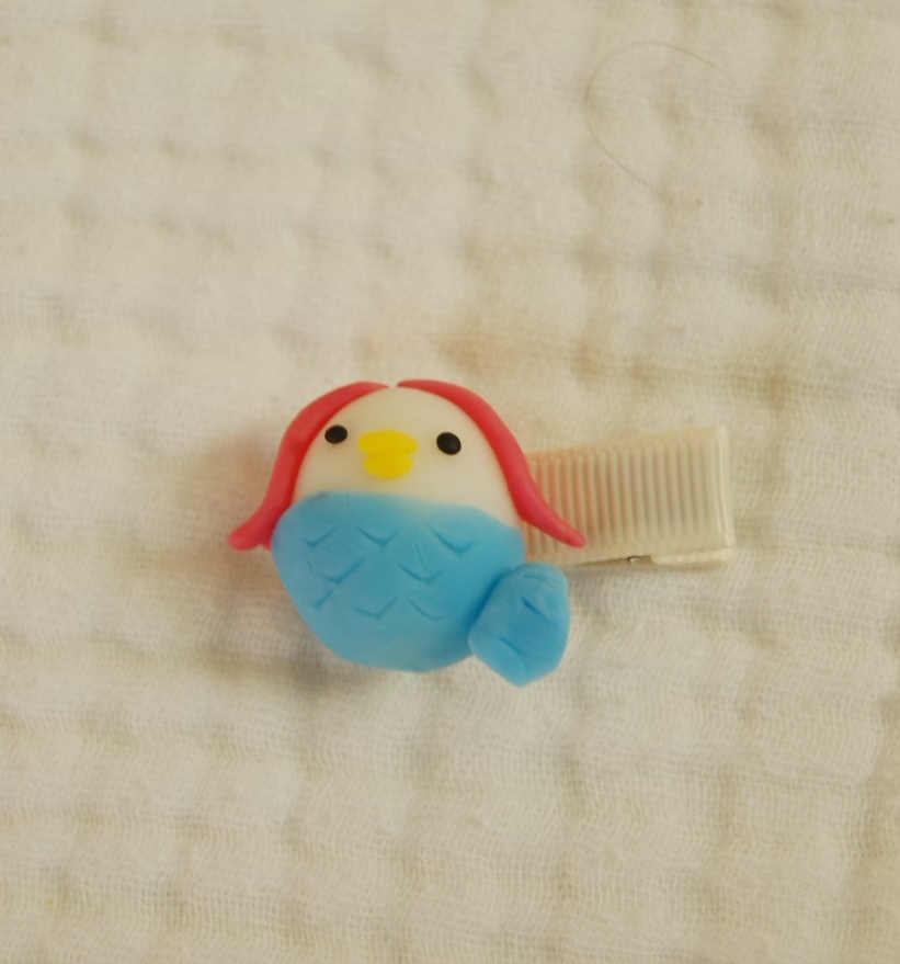 面白い♡タコさんウインナー ベビーヘアクリップ - 樹脂粘土・個性派