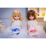 【リカちゃん】♡リボン刺繍の双子ちゃんドレス（ブルー）♡