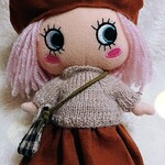 『完成品』イーマリーちゃん(ブラウン)ベレー帽& ギャザースカート