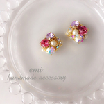 再再販☆盛りっとビジュー ☆violet&pink