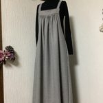 ウール　千鳥　ヨークワンピース💕