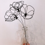【再販】ワイヤークラフト 花　三輪(受注生産)
