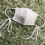 【オーダー受付中】耳紐ロングりぼん　かぎ編みマスク