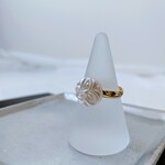 german vintage gIass pearl white ring