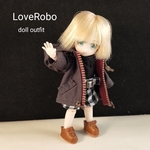 ＊オビツ11 服 黒のパーカーセット ドール服＊