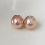 無穴　ナチュラルカラー　バロックパールピアス