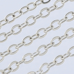 アズキチェーン　シルバー　5m　(約１ｍｘ5本)　白銀　細め　ネックレス　ピアス　イヤリング　パーツ　アクセサリー　金具　AP2129