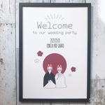 狐ノ結婚式　結婚式　ウェルカムボード　A4