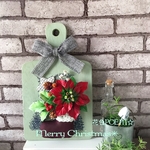 ❤❄️💚粘土の花・ Xmasマホガニーブーツの中の赤いポインセチアセレクション♪❄⛄️