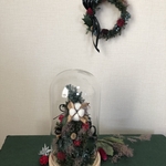[送料込み]クリスマスツリーとセットのリース　ヒムロスギとリボン