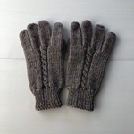 メンズ手編み手袋
