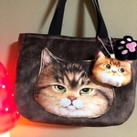 ☆コヤンイサムチョン☆猫ちゃんトートバッグ　ハンドメイド