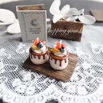 【ミニチュアor片耳 耳飾り】ジューシーいちじくのChocolatネイキッドドリップケーキ♡