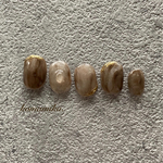 ブラウンもやもやネイル　ネイルチップ　送料込み