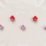 *ちいさなちいさな大人色のお花ピアス / ノンホールピアス